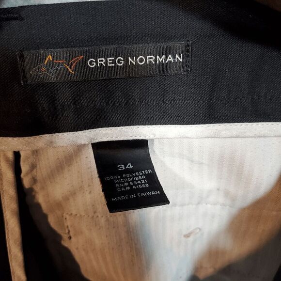 Greg Norman Shorts Mens 34 Black Casual Flat Front Regular Fit Outdoor Preppy - Picture 2 of 8